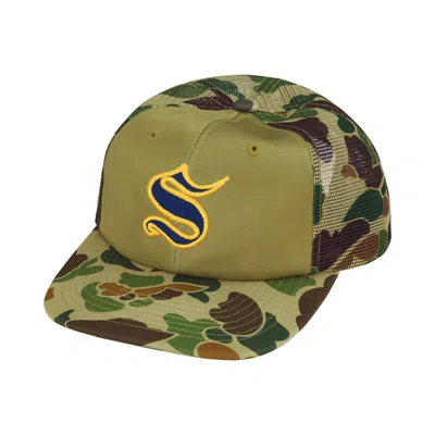 Pre-owned Supreme Contrast S Mesh Back 6-panel 'olive Camo' | Green | Men's Size Onesize