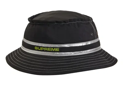 Pre-owned Supreme Contrast Stitch Crusher Hat In Black