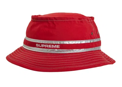 Pre-owned Supreme Contrast Stitch Crusher Hat In Red
