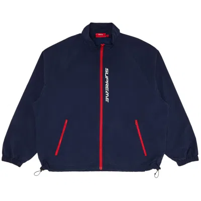 Pre-owned Supreme Contrast Zip Track Jacket 'navy' | Blue | Men's Size M