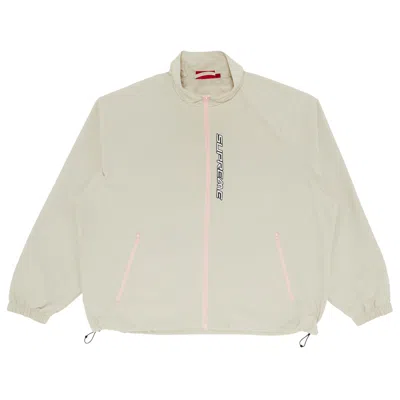 Pre-owned Supreme Contrast Zip Track Jacket 'tan' | Men's Size L In Brown