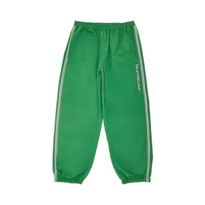 Pre-owned Supreme Contrast Zip Warm Up Pant 'green' | Men's Size L