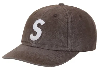 Pre-owned Supreme Cordura Denim S Logo 6panel In Brown