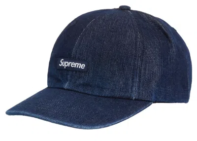 Pre-owned Supreme Cordura Denim Small Box 6panel In Blue