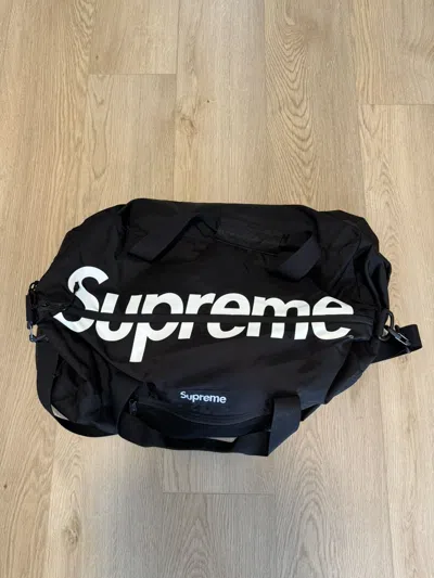 Pre-owned Supreme Cordura Duffle Bag Ss17 210d Ripstop Nylon 40l In Black