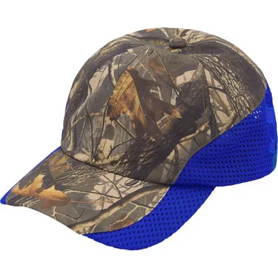 Pre-owned Supreme Cordura Mesh 6-panel Hat - Realtree Camo In Blue