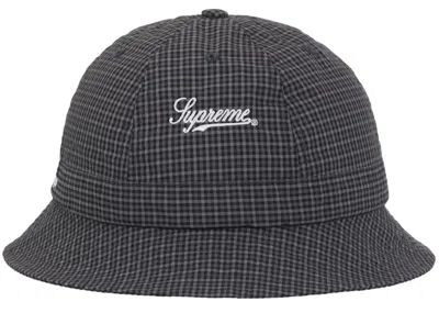 Pre-owned Supreme Cordura Plaid Bell Hat In Black