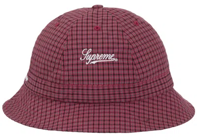 Pre-owned Supreme Cordura Plaid Bell Hat In Red