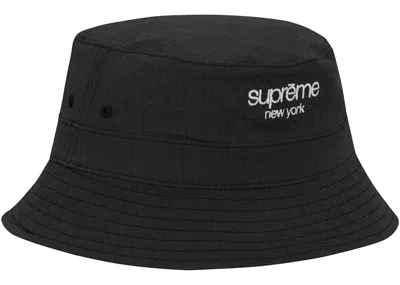 Pre-owned Supreme Cordura Ripstop Crusher Hat In Black