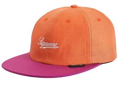 Pre-owned Supreme Cordura Script Logo 6panel In Peach In Orange