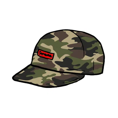 Pre-owned Supreme Cordura Small Box 6panel In Woodland Camo In Multi