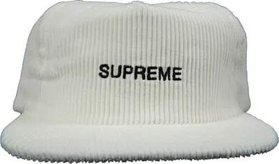 Pre-owned Supreme Corduroy 5 Panel Cap In White