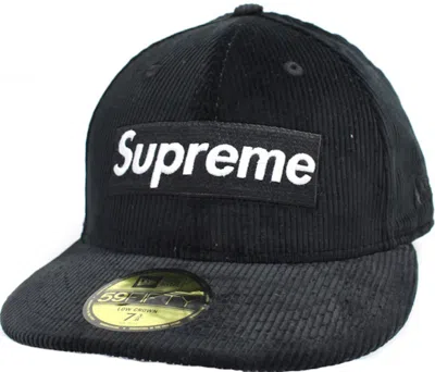 Pre-owned Supreme Corduroy Box Logo Hat In Black
