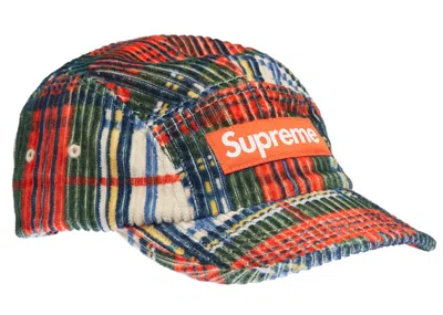 Pre-owned Supreme Corduroy Camp Cap Cap (ss22) In Plaid