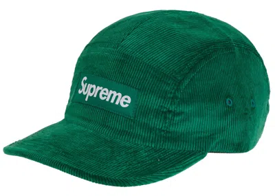 Pre-owned Supreme Corduroy Camp Cap (fw22) In Green