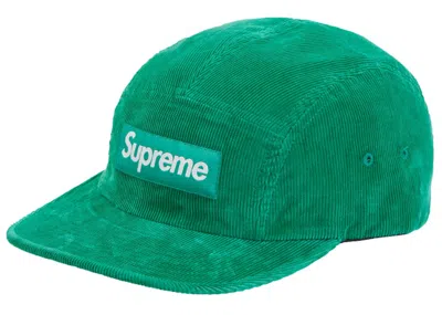 Pre-owned Supreme Corduroy Camp Cap (fw23) In Green