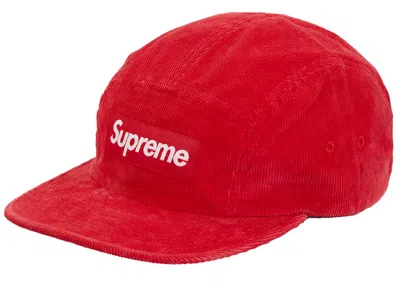Pre-owned Supreme Corduroy Camp Cap (fw23) In Red