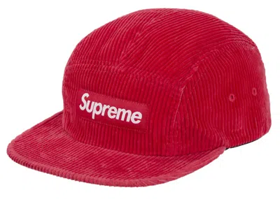 Pre-owned Supreme Corduroy Camp Cap (fw24) In Red