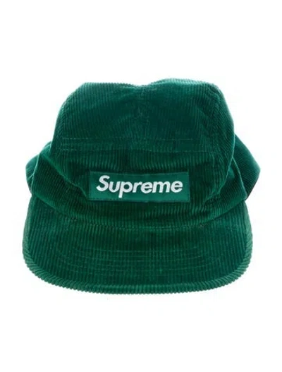 Pre-owned Supreme Corduroy Camp Cap In Green