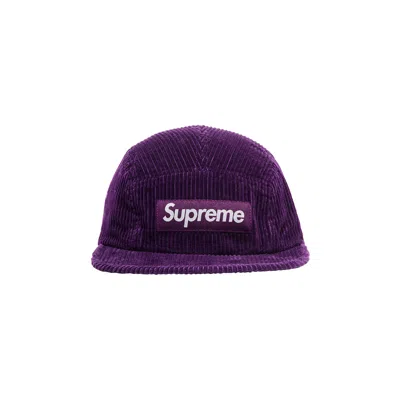 Pre-owned Supreme Corduroy Camp Cap 'purple'