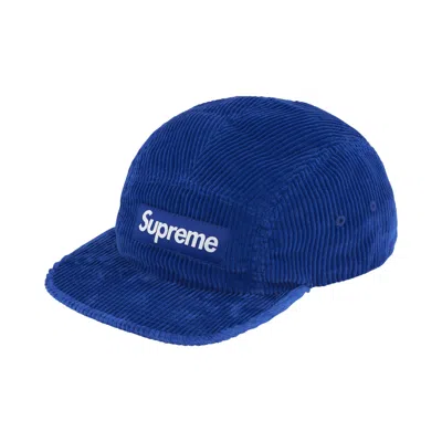 Pre-owned Supreme Corduroy Camp Cap 'royal' | Blue | Men's Size Onesize