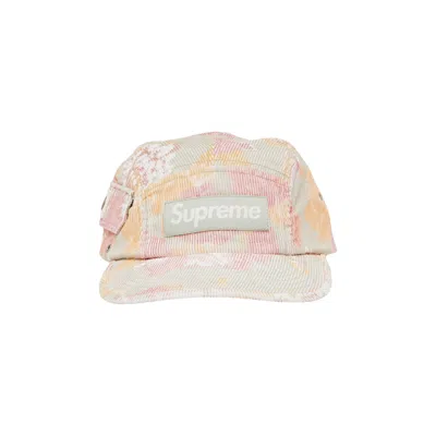 Pre-owned Supreme Corduroy Pocket Camp Cap 'floral' In Multi-color