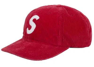 Pre-owned Supreme Corduroy S Logo 6 Panel (fw24) In Bright Red