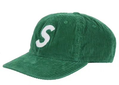 Pre-owned Supreme Corduroy S Logo 6 Panel (fw24) In Green