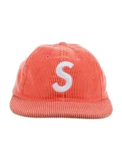 Pre-owned Supreme Corduroy S Logo 6 Panel Hat In Orange