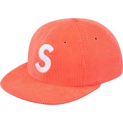Pre-owned Supreme Corduroy S Logo 6 Panel In Peach