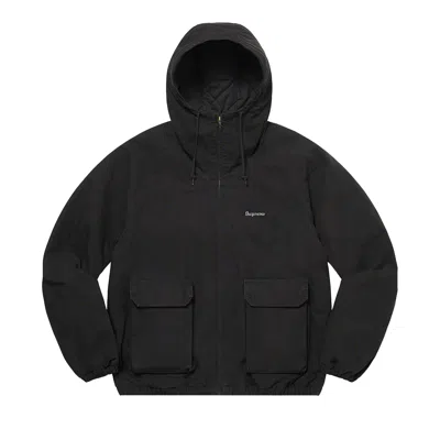 Pre-owned Supreme Cotton Hooded Jacket 'black' | Men's Size S