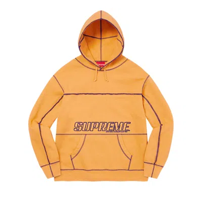 Pre-owned Supreme Coverstitch Hooded Sweatshirt 'dusty Gold' In Orange