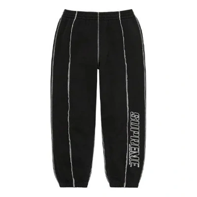 Supreme Coverstitch Sweatpants 'black White'