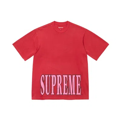 Pre-owned Supreme Cracked Stretch Short-sleeve Top 'red' | Men's Size M