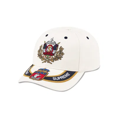 Pre-owned Supreme Crest 6-panel 'stone' | White | Men's Size Onesize