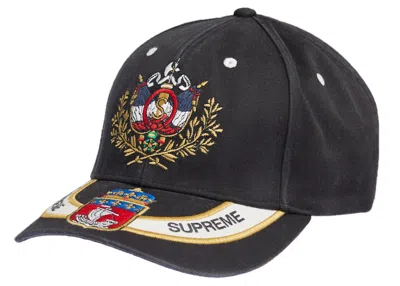 Pre-owned Supreme Crest 6panel In Black
