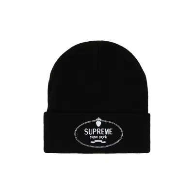 Pre-owned Supreme Crest Beanie 'black' | Men's Size Onesize