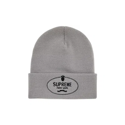 Pre-owned Supreme Crest Beanie 'grey' | Men's Size Onesize