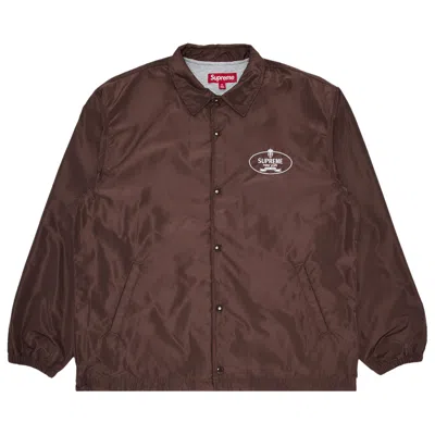 Pre-owned Supreme Crest Coaches Jacket 'brown' | Men's Size Xl