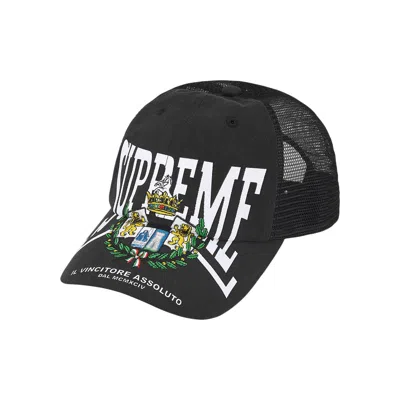 Pre-owned Supreme Crest Mesh Back 6-panel 'black' | Men's Size Onesize