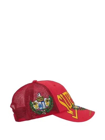 Supreme Crest Mesh Back 6-panel Cap In Red