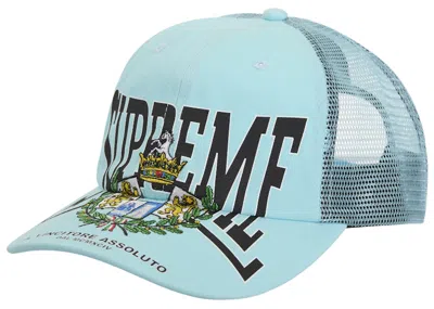 Pre-owned Supreme Crest Mesh Back 6panel In Light Blue