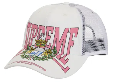Pre-owned Supreme Crest Mesh Back 6panel In White