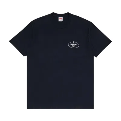 Pre-owned Supreme Crest Tee 'navy' | Blue | Men's Size S