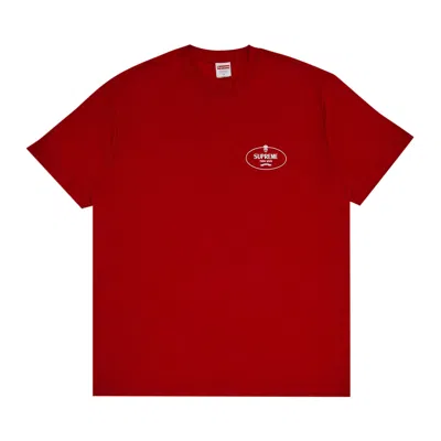 Pre-owned Supreme Crest Tee 'red' | Men's Size S