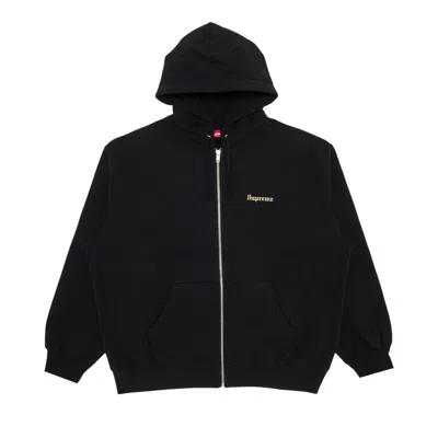 Pre-owned Supreme Crest Zip Up Hooded Sweatshirt 'black' | Men's Size Xxl