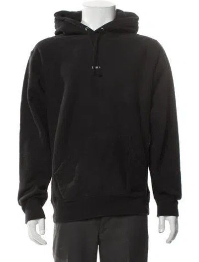 Pre-owned Supreme Crew Neck Long Sleeve Hoodie In Black