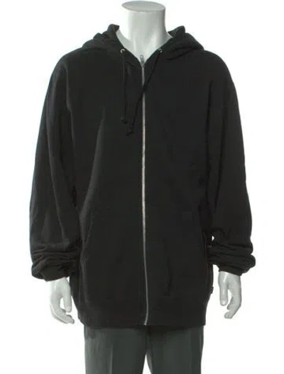 Pre-owned Supreme Crew Neck Long Sleeve Hoodie In Black