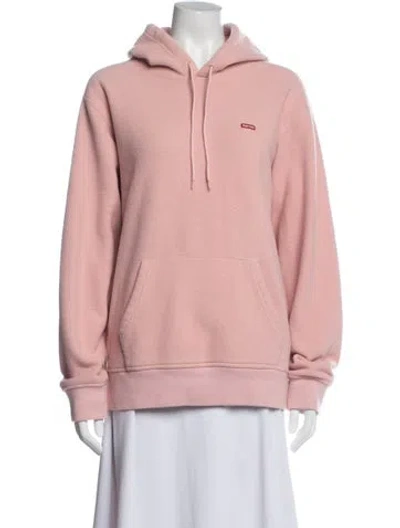 Pre-owned Supreme Crew Neck Long Sleeve Hoodie In Pink