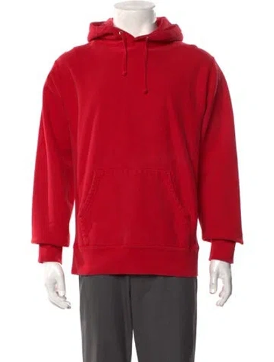 Pre-owned Supreme Crew Neck Long Sleeve Hoodie In Red